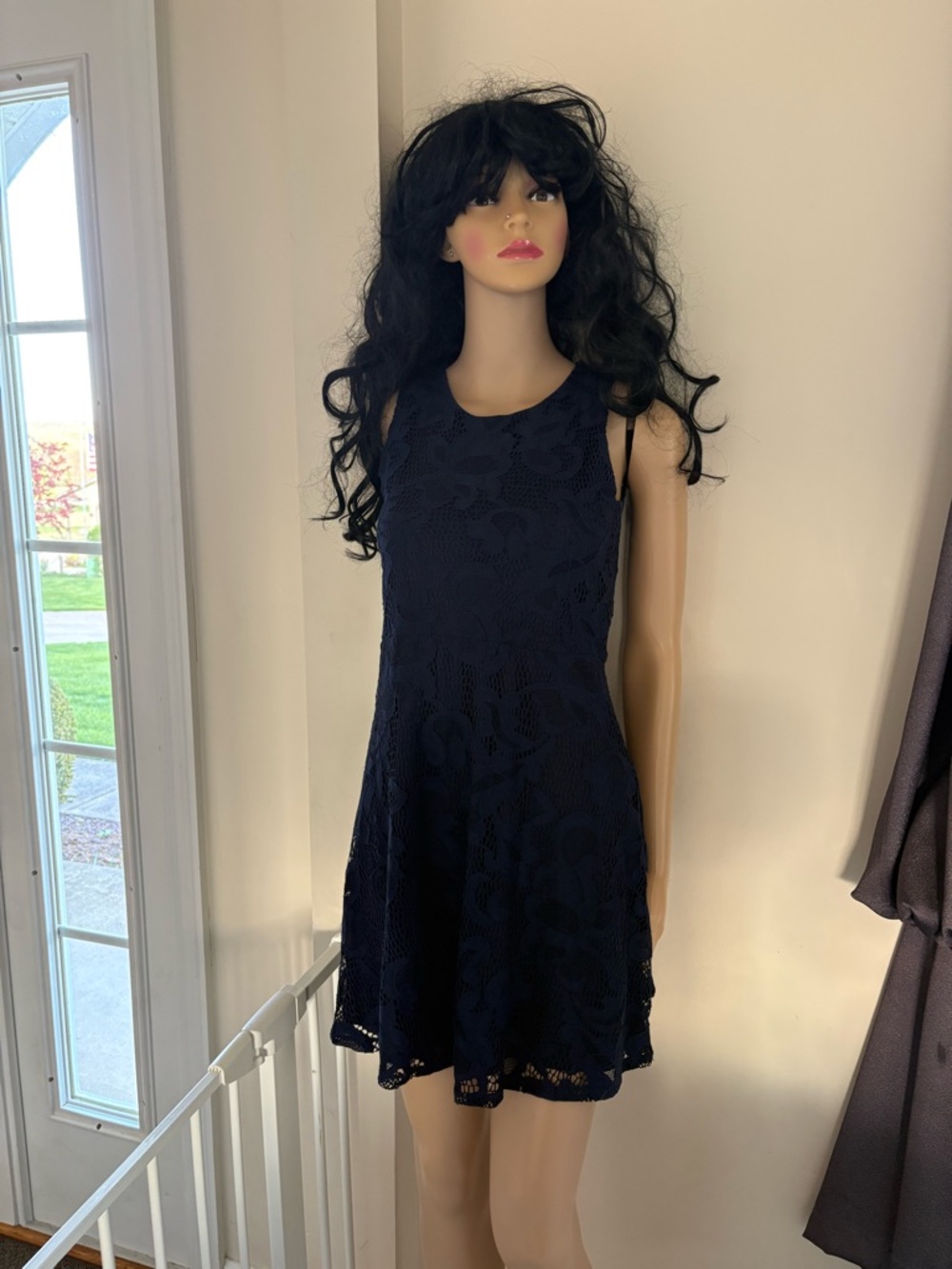 Xhilaration navy lace dress XS